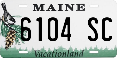 ME license plate 6104SC