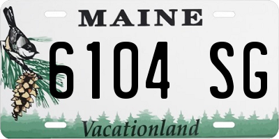 ME license plate 6104SG