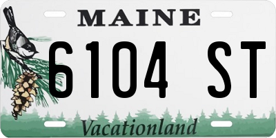 ME license plate 6104ST