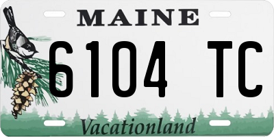 ME license plate 6104TC
