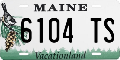 ME license plate 6104TS