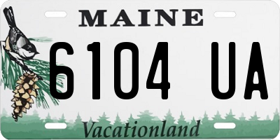 ME license plate 6104UA