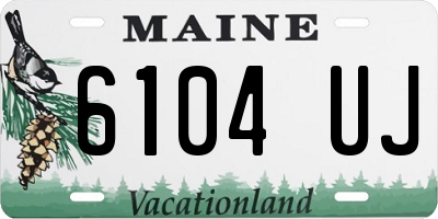 ME license plate 6104UJ