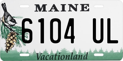 ME license plate 6104UL