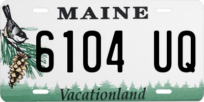 ME license plate 6104UQ