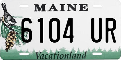 ME license plate 6104UR