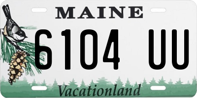 ME license plate 6104UU