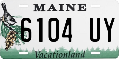 ME license plate 6104UY