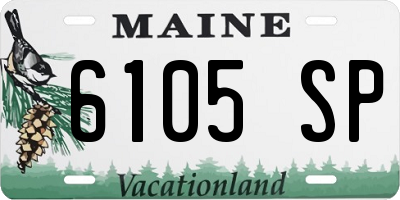 ME license plate 6105SP