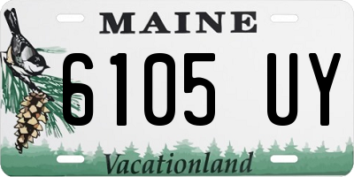 ME license plate 6105UY