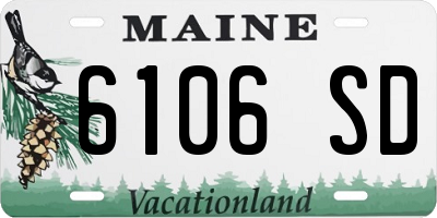 ME license plate 6106SD