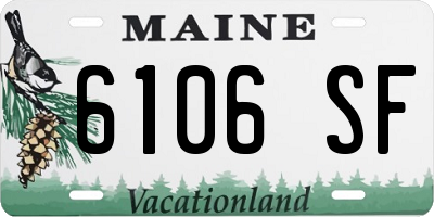 ME license plate 6106SF