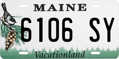ME license plate 6106SY