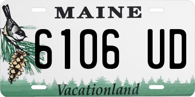 ME license plate 6106UD