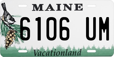 ME license plate 6106UM