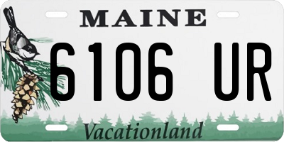 ME license plate 6106UR