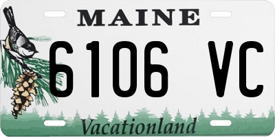 ME license plate 6106VC