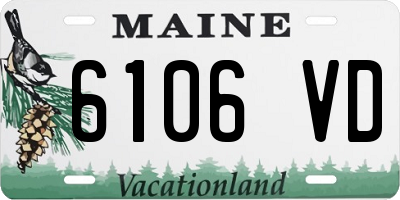 ME license plate 6106VD