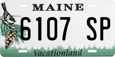 ME license plate 6107SP