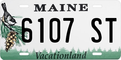 ME license plate 6107ST