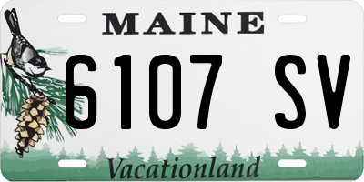 ME license plate 6107SV