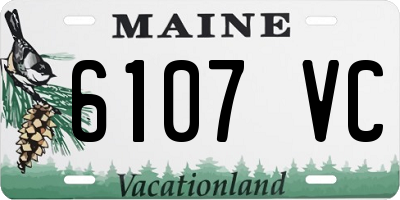 ME license plate 6107VC