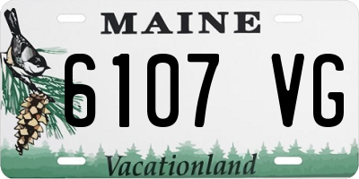 ME license plate 6107VG