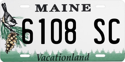 ME license plate 6108SC