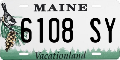 ME license plate 6108SY