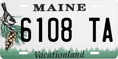 ME license plate 6108TA