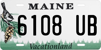 ME license plate 6108UB