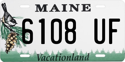ME license plate 6108UF