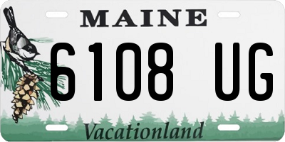 ME license plate 6108UG