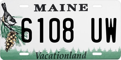 ME license plate 6108UW