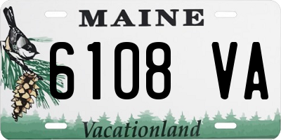 ME license plate 6108VA