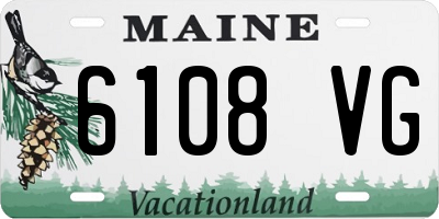 ME license plate 6108VG