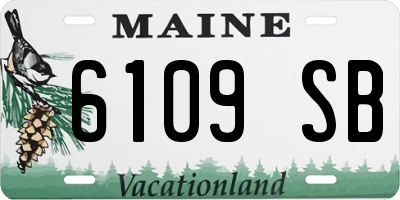 ME license plate 6109SB