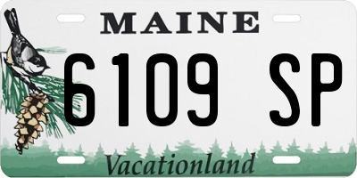ME license plate 6109SP