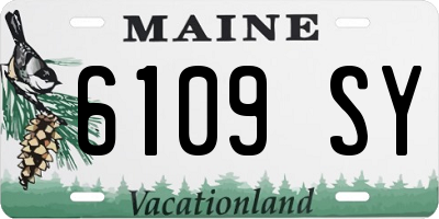 ME license plate 6109SY