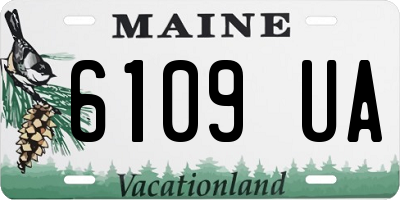 ME license plate 6109UA