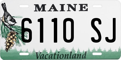 ME license plate 6110SJ