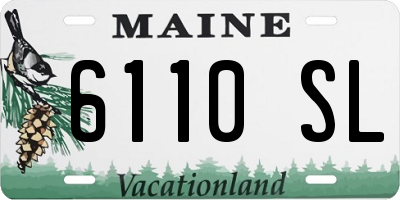 ME license plate 6110SL