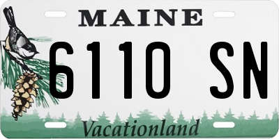 ME license plate 6110SN