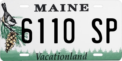 ME license plate 6110SP
