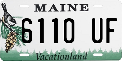 ME license plate 6110UF
