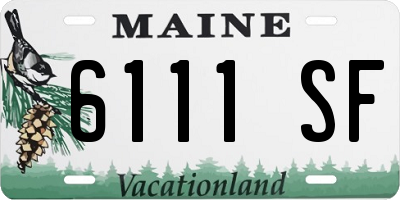 ME license plate 6111SF