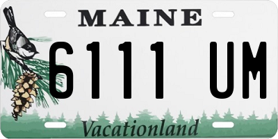 ME license plate 6111UM