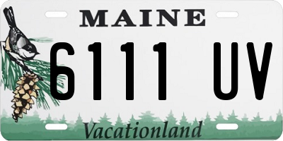 ME license plate 6111UV