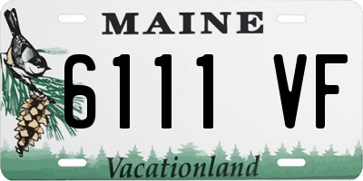 ME license plate 6111VF