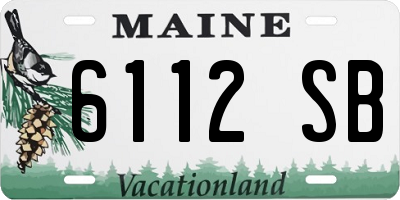 ME license plate 6112SB